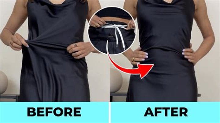 How do you fix a dress that's too long without sewing?