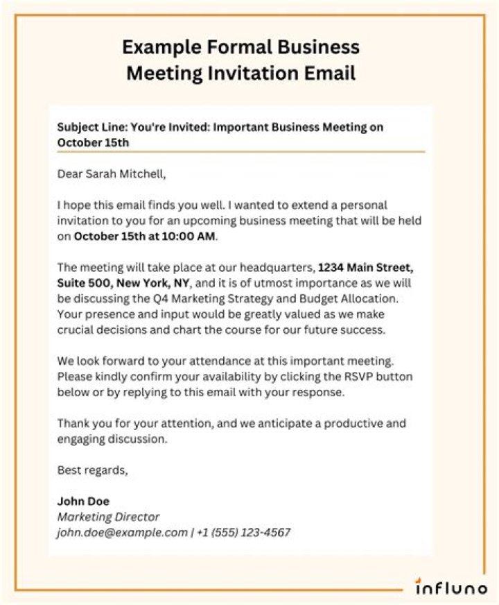 How do you write a meeting invitation message?