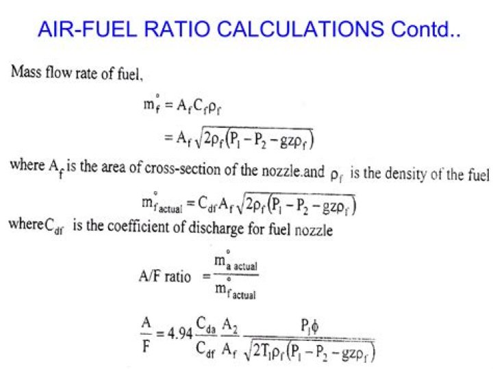 What is a good air-fuel ratio for a carburetor?